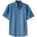 Men's Short Sleeve Denim Shirt